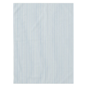 Dusty Blue Narrow Ticking Stripe Tablecloth