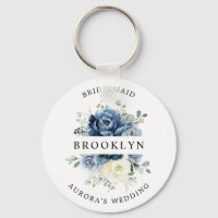 Dusty Blue Navy Champagne Ivory Bridal Shower Gift