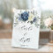 Dusty Blue Navy Champagne Ivory Floral Wedding
