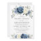 Dusty Blue Navy Champagne Ivory Floral Wedding 