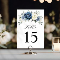 Dusty Blue Navy Champagne Ivory Floral Wedding