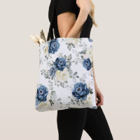 Dusty Blue Navy Champagne Ivory Floral Wedding Tot