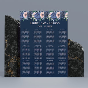 Dusty Blue Navy Champagne Ivory Wedding Poster