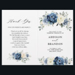 Dusty Blue Navy Champagne Ivory Wedding Program<br><div class="desc">Dusty blue floral wedding program featuring elegant bouquet of navy blue, royal blue , white , gold, champagne ivory, blush color rose , ranunculus flower buds and sage green eucalyptus leaves and elegant watercolor bouquet. Please contact me for any help in customization or if you need any other product with...</div>