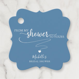 Dusty Blue (or other) From my Shower to Yours Favour Tags