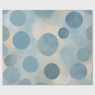 Dusty Blue Organic Dot Blender Pattern Wrapping Paper