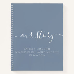 Dusty Blue Our Story Memories Couple's Keepsake Notebook