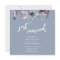 Dusty Blue Painted Floral Just Married Reception