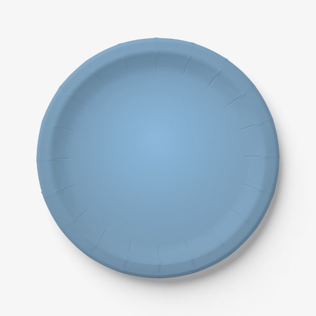 Dusty Blue Paper Plate (Front)