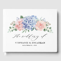 Dusty Blue Pastel Pink hydrangeas Wedding