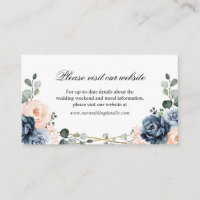 Dusty Blue Peach Blush Wedding Website Details Enc
