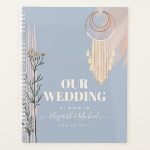 Dusty Blue Peach Boho Wedding Planner