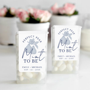 Dusty Blue Perfect Pear "Mint to Be" Wedding Favou Label