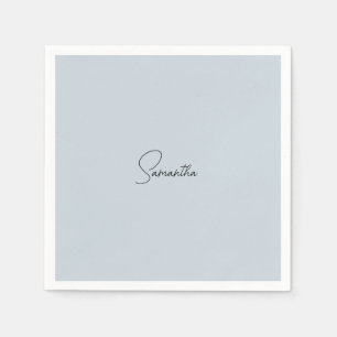 Dusty Blue Personalised Baby Shower Napkin