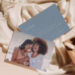 Dusty Blue | Photo Maid of Honour Proposal Card<br><div class="desc">Introducing our stunning whimsical script | dusty blue faded photo maid of honour proposal card perfect for your simple modern boho spring celebration. Our elegant design includes a vibrant bright, pastel colour palette with a vintage chic calligraphy script. Whether you prefer a minimalist or classic style, our unique editable product...</div>