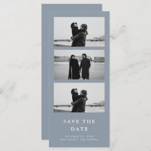 Dusty Blue Photo Strip QR Code Wedding
