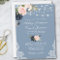Dusty Blue Pink Floral String Lights Lace Wedding
