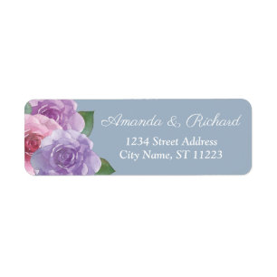 Dusty Blue Pink Purple Elegant Floral Wedding  