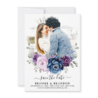 Dusty Blue Purple Navy Lilac Blooms Wedding Photo