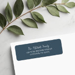 Dusty Blue Return Address<br><div class="desc">Custom printed return address labels to coordinate with our Baby It's Cold Outside holiday collection. This minimalist design features elegant modern fonts on a muted navy blue background. Personalise it with your name and return address or other custom text.</div>