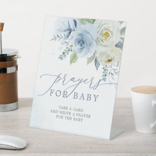 Dusty Blue Rose Flowers Prayers For Baby Sign