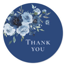 Dusty Blue Rose Navy Floral Wedding