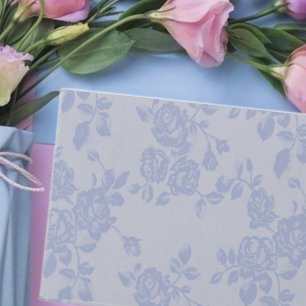 Dusty  Blue Roses Envelope