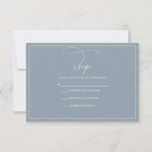 Dusty Blue RSVP CArd