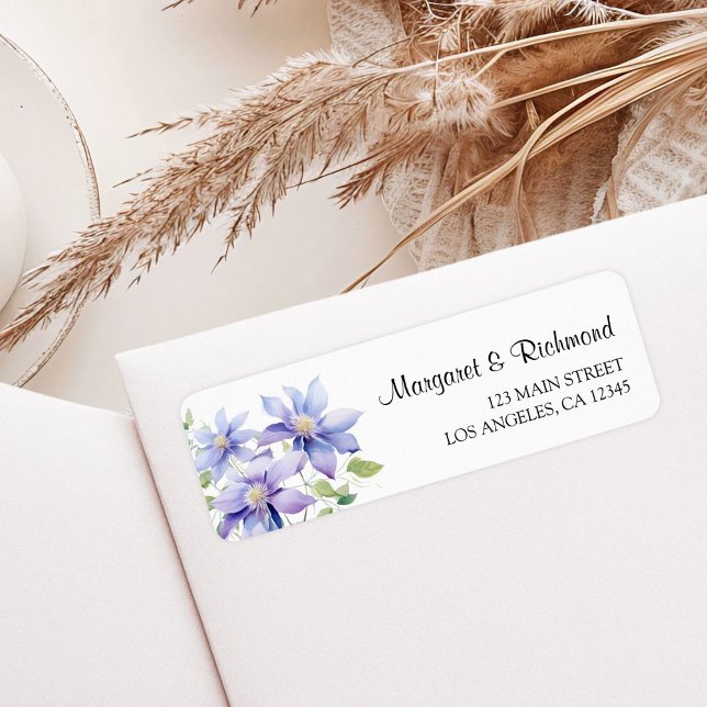 Dusty Blue Rustic Floral Wedding Address (Creator Uploaded)