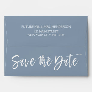 Dusty Blue Save the Date Envelopes