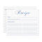 Dusty Blue Script Bridal Shower Recipe Card