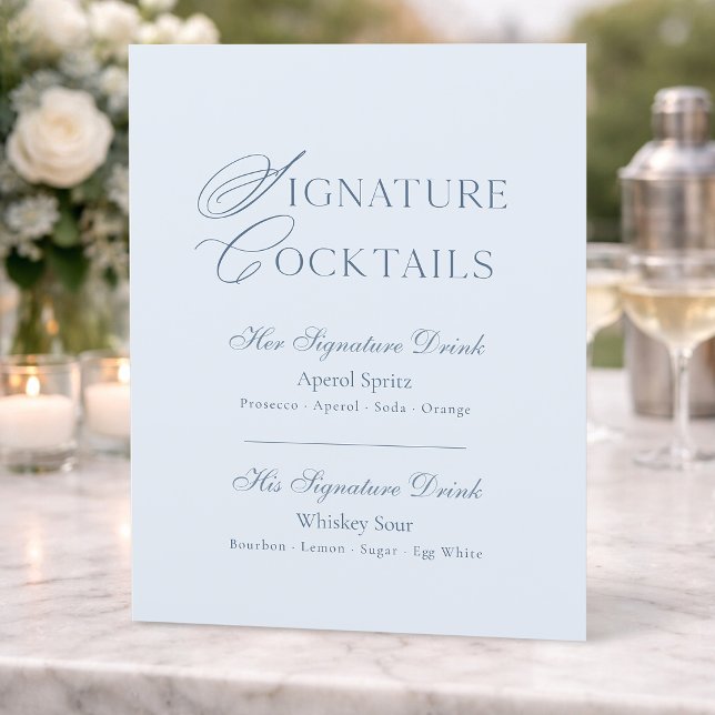 Dusty Blue Signature Cocktails Sign (Creator Uploaded)