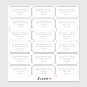 Dusty Blue Simple Guest Mailing List Name Address