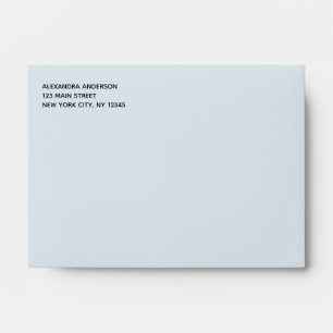 Dusty Blue Simple Minimalist Coloured Envelope