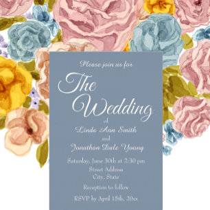 Dusty Blue Simple Style Wedding