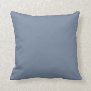 Dusty Blue Slate Grey Grey Solid Colour Background Cushion