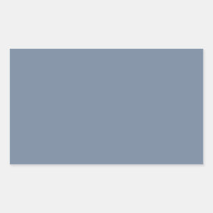Dusty Blue Slate Grey Grey Solid Colour Background Rectangular Sticker