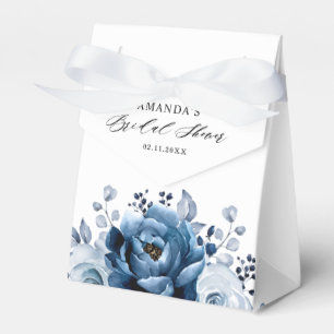 Dusty Blue Slate Navy Botanica Bridal Shower       Favour Box