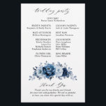Dusty Blue Slate Navy Floral Wedding Program<br><div class="desc">Elegant Dusty blue / Navy theme wedding program card featuring elegant bouquet of Dusty blue,  Navy,  slate rose flowers buds and blue eucalyptus leaves. Please contact me for any help in customisation or if you need any other product with this design.</div>