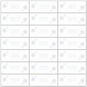 Dusty Blue Snowflake Winter Modern Guest Address