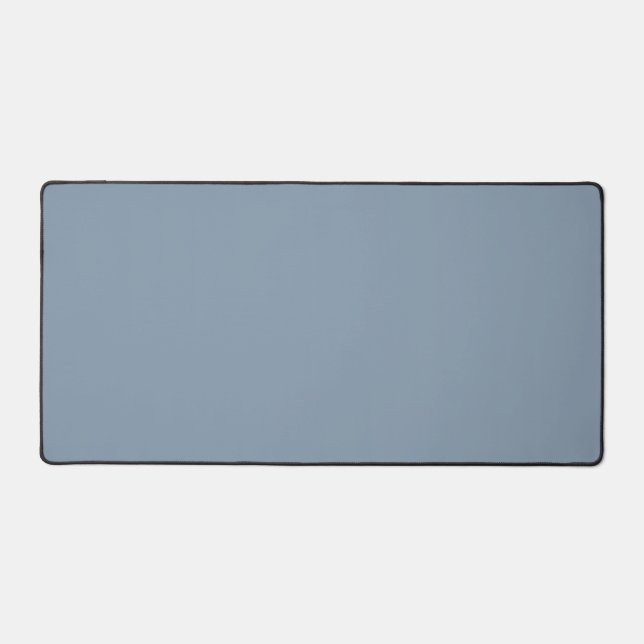 Dusty Blue Solid Colour Desk Mat (Front)