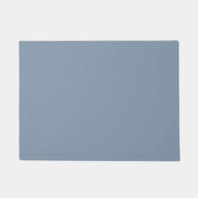 Dusty Blue Solid Colour Doormat (Front)