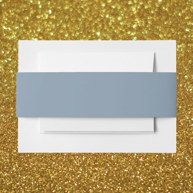Dusty Blue Solid Colour Invitation Belly Band (Creator Uploaded)