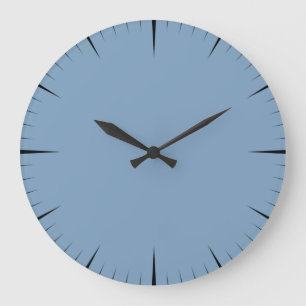 Dusty Blue solid colour Large Clock