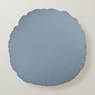 Dusty Blue Solid Colour Round Cushion