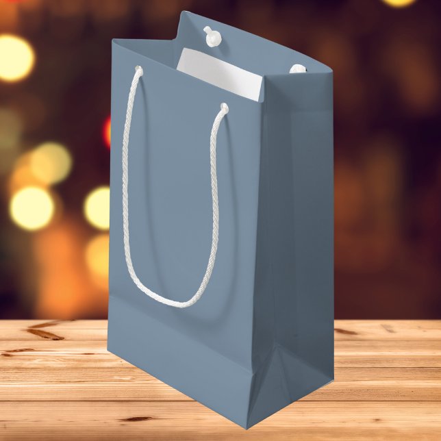 Dusty Blue Solid Colour Small Gift Bag (Creator Uploaded)