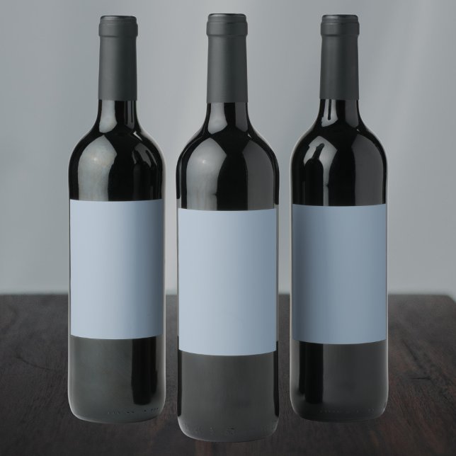 Dusty Blue Solid Colour Wine Label (Creator Uploaded)