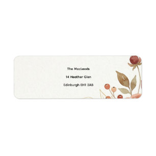 Dusty Blue Sprig Address Label
