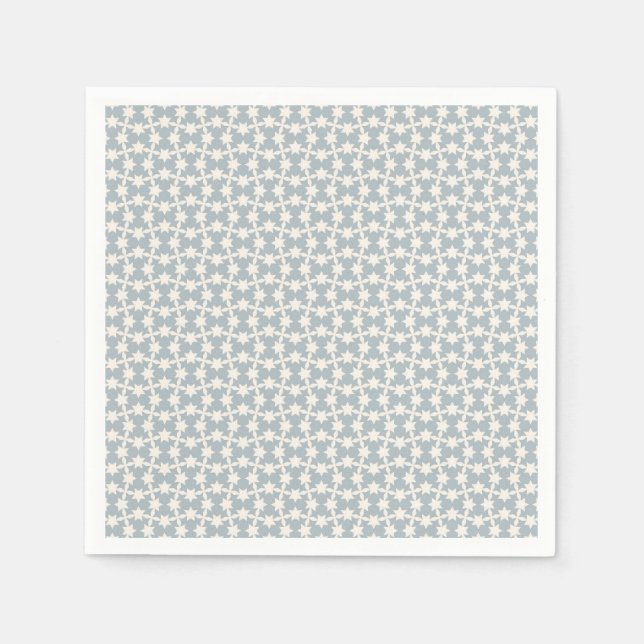Dusty Blue Star Pattern Napkin (Front)