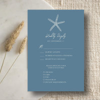 Dusty Blue Starfish Beach Destination Wedding